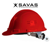 kafa koruma kulaklık takılabilir kırmızı iş güvenliği - sivil savunma - yangın ekibi bareti