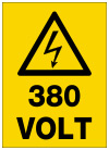 380 volt ikaz ve uyarı levhası