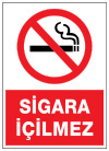 sigara içilmez ikaz ve uyarı levhası