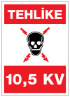 tehlike 10,5 kv ikaz ve uyarı levhası