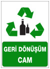 geri dönüşüm cam ikaz ve uyarı levhası