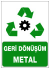 geri dönüşüm metal ikaz ve uyarı levhası