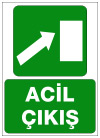 acil çıkış ikaz ve uyarı levhası