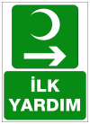 ilk yardım sağ ikaz ve uyarı levhası