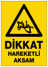 dikkat hareketli aksam ikaz ve uyarı levhası