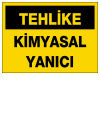 dikkat tehlike kimyasal yanıcı ikaz ve uyarı levhası