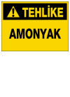 tehlike amonyak ikaz ve uyarı levhası