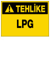 tehlike lpg ikaz ve uyarı levhası